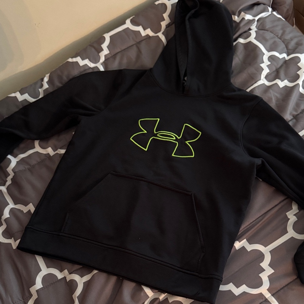 Under Armour Black Hoodie with Yellow Accent